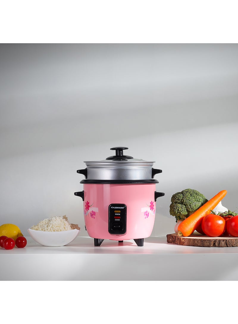 Olsenmark Rice Cooker 0.6 L 350 W OMRC2350H Pink/Silver - Image 5