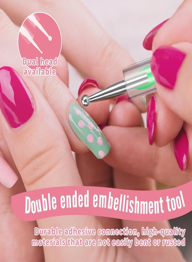 FULINJOY 5PCS Dual Tipped Nail Art Sculpture Pen with 5PCS Dotting Pens, Double Ended Brush and Dotting Tool Kit, Nail Art Design Tools (10 Pcs Set) - Image 3