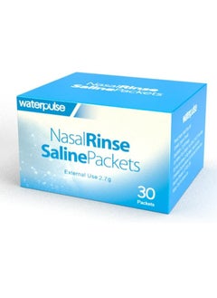 waterpulse 2.7g Nose Cleaner Salt Nasal Wash Salt Rinse Mix Allergic Rhinitis Relief Nose Cavity Protector Irrigation For Adults Children HealthCare (1Box/ 30 Packs x 2.7g)  - Image 1
