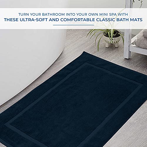 DAN RIVER Classic Cotton Bath Mats Set of 2 – Not a Bathroom Rug, Ultra Soft, Highly Absorbent & Machine Washable Bath Mat Towel for Bathroom Floor Mat – Durable, Quick-Dry, 21x34 Inches, Blue Opal - Image 5