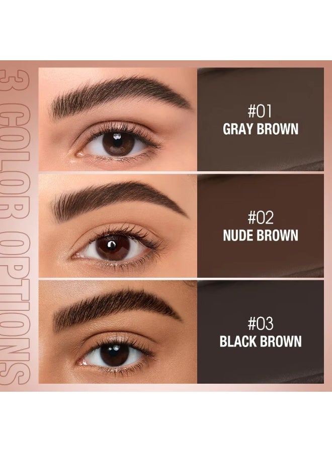 O.TWO.O O TWO O 2 في 1 شمع الحواجب كريم الحواجب معزز الحواجب طويل الأمد مقاوم للماء مع فرشاة حواجب مجانية - Image 4