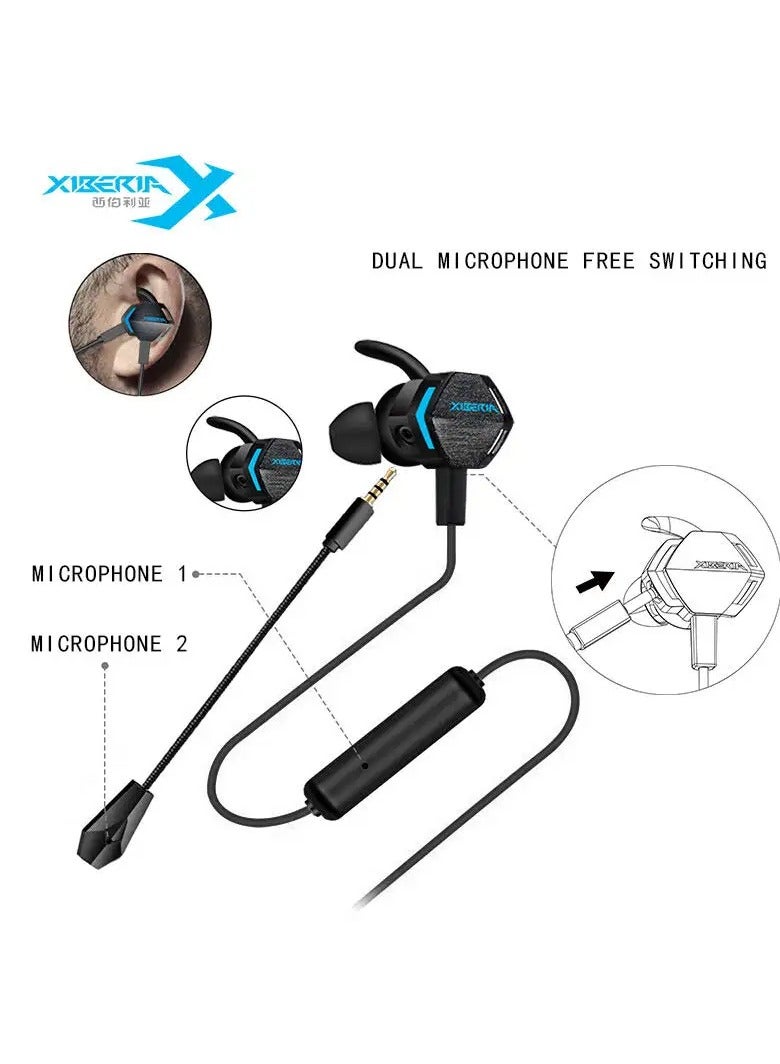 إكسبيريا سماعة الألعاب السلكية XIBERIA MG-2 داخل الأذن مدمجة بكرت صوت مع ميكروفون عالي الوضوح قابل للفصل مع كارت صوت اضافي خارجي الكمبيوتر والهاتف المحمول - Image 3