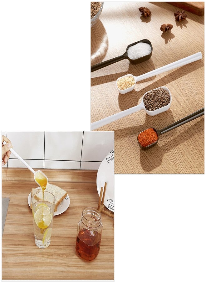 EIKS 4-Pcs Long Handle Scoop Measuring Spoons for Dry and Liquid Ingredients Coffee bean Used Apply in Kitchen Cooking Baking - Image 3