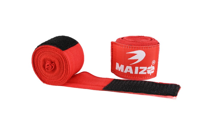 Maizo Stretchable Support Hand wrap, Workout/Boxing & Punching Great for MMA, Muay Thai, Martial Arts, Wrist Support for Adults (180, Red) - Image 1