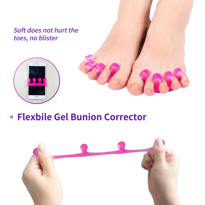 SUNFATT Toe Spacers for Women,Toe Separators for Women,Toe Separators Use for Separation of Toenails or Nails As Well As Relieve Orthopedic Bunion Symptoms - Image 4