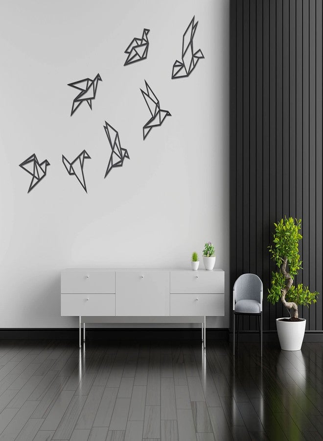 Elk Wooden Bird Wall Decor Set of 7 - Handmade Rustic Wood Birds for Home and Kitchen Decoration - Image 4