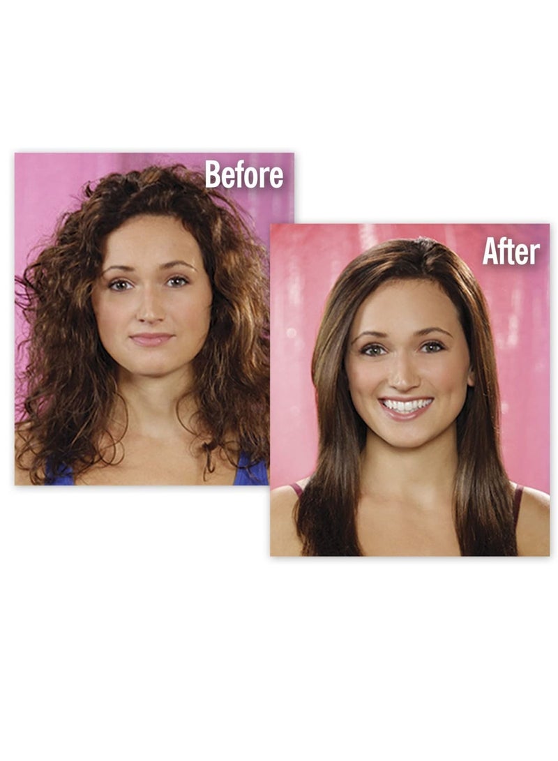 Simply Straight Ceramic Hair Straightening Brush, Black/Pink - Image 4