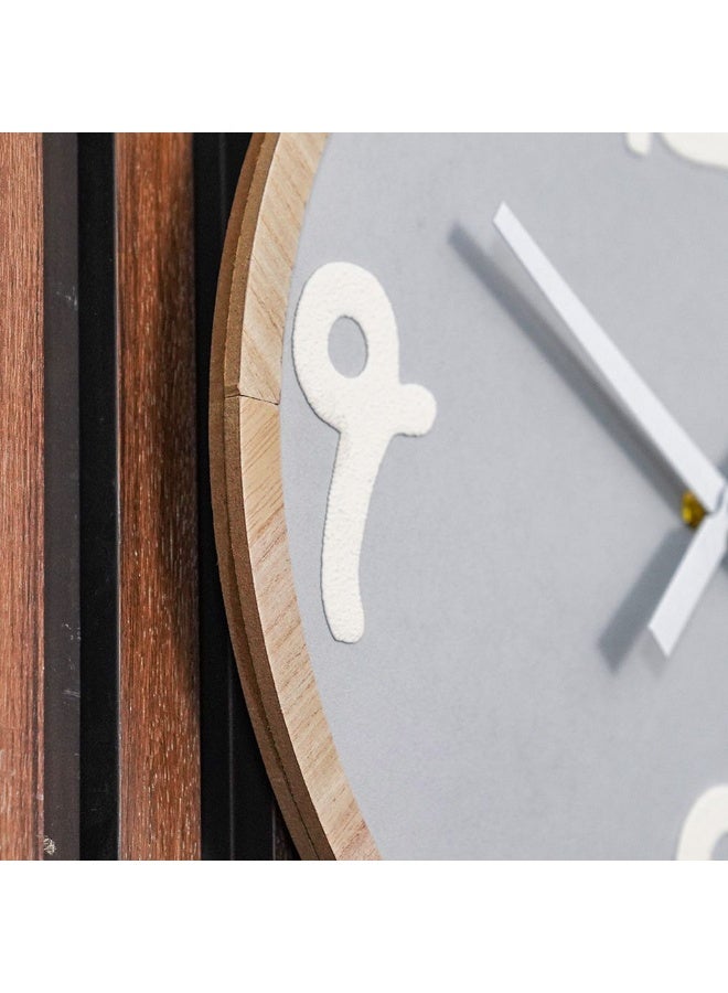 Cambridge Minimalist Arabic Wall Clock Elegant Design Large Numbers Silent Movement Durable Construction Ideal for Home Office Living Room and Bedroom Décor 40X40X4Cm Brown - Image 3