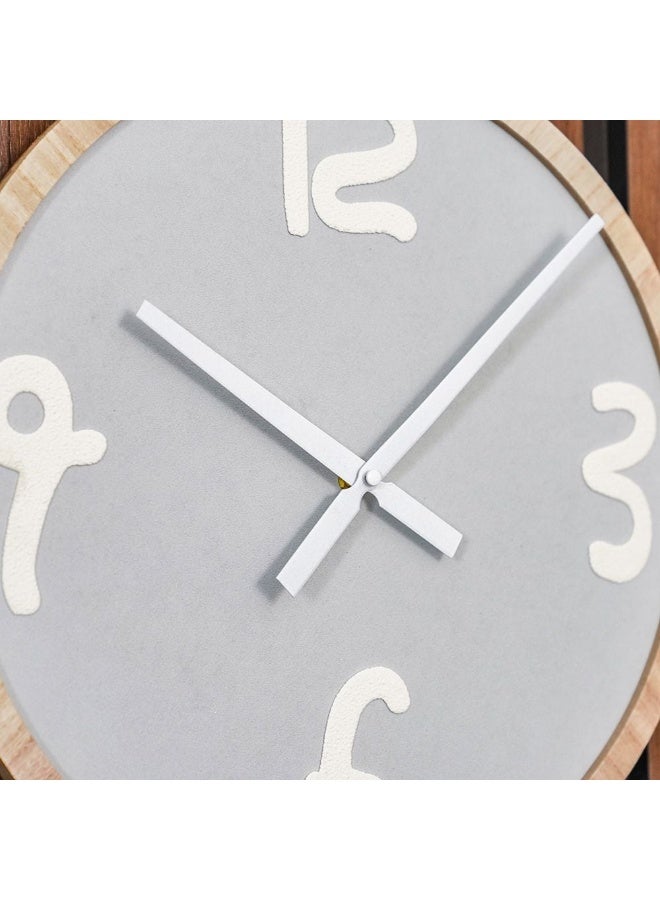 Cambridge Minimalist Arabic Wall Clock Elegant Design Large Numbers Silent Movement Durable Construction Ideal for Home Office Living Room and Bedroom Décor 40X40X4Cm Brown - Image 2