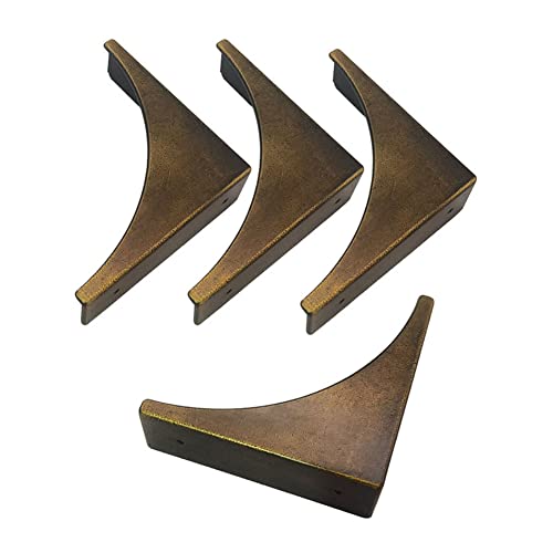 Corner Protectors for Furniture Vintage Decorative Metal Corner Guards for Box Door Table Furniture Edge Cover Safety Guard Pack of 4 Bronze
