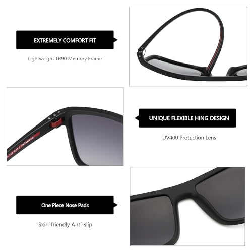 ZENOTTIC Polarized Sunglasses for Men Lightweight TR90 Frame UV400 Protection Square Sun Glasses - Image 5