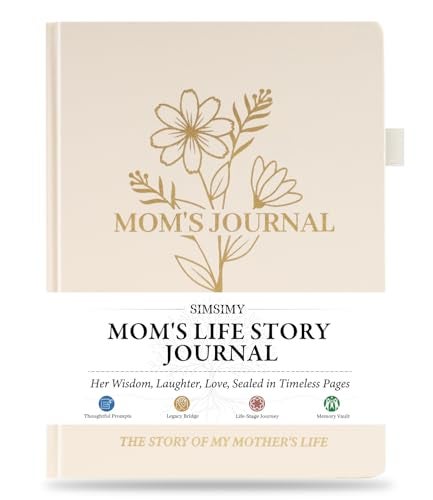 SIMSIMY Mom Life Story Book Journal, A Mother’S Guided Journal with Prompt Questions to Share Her Journey & Memories, Meaningful Family Keepsake Gift for Mother's Day, Birthday, Christmas - Image 1