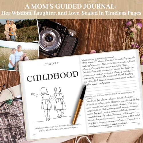 SIMSIMY Mom Life Story Book Journal, A Mother’S Guided Journal with Prompt Questions to Share Her Journey & Memories, Meaningful Family Keepsake Gift for Mother's Day, Birthday, Christmas - Image 4