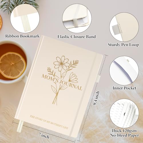 SIMSIMY Mom Life Story Book Journal, A Mother’S Guided Journal with Prompt Questions to Share Her Journey & Memories, Meaningful Family Keepsake Gift for Mother's Day, Birthday, Christmas - Image 5