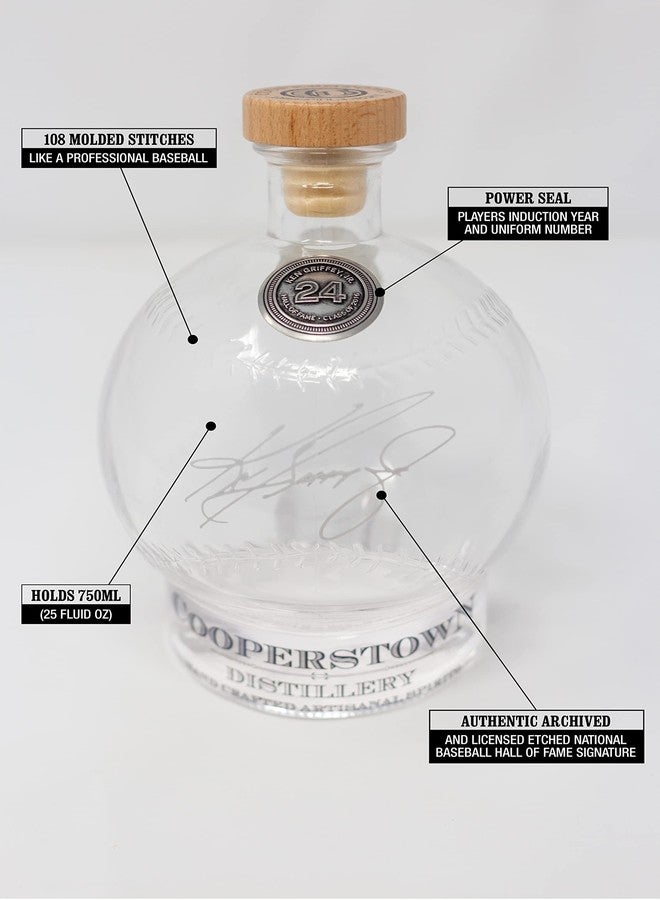 Cooperstown Distillery Ken Griffey Jr. National Baseball Hall of Fame Licensed Engraved Signature Series Decanter | 750mL - Image 2