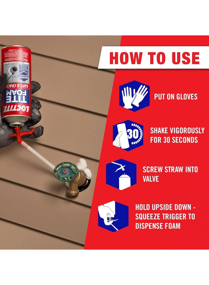 لوكتيت تايت فوم فراغات وشقوق رغوة رذاذ 340 غ - Image 2