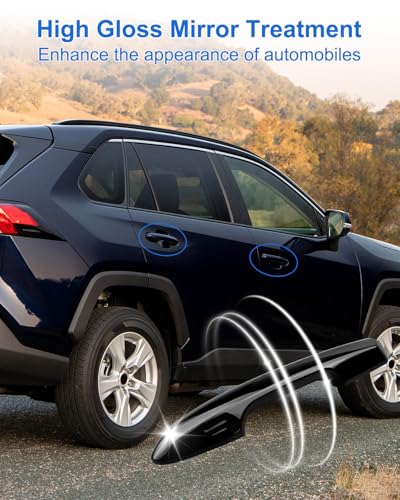 HUQUZN Snap-on Door Handle Cover Protector Fit for Toyota Rav4 2019-2025 Highlander 2020-2024, Exterior Handle Protectors Without Auto Lock Sensors - Image 4
