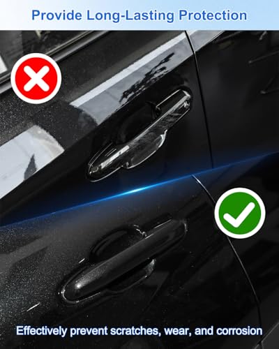 HUQUZN Snap-on Door Handle Cover Protector Fit for Toyota Rav4 2019-2025 Highlander 2020-2024, Exterior Handle Protectors Without Auto Lock Sensors - Image 3