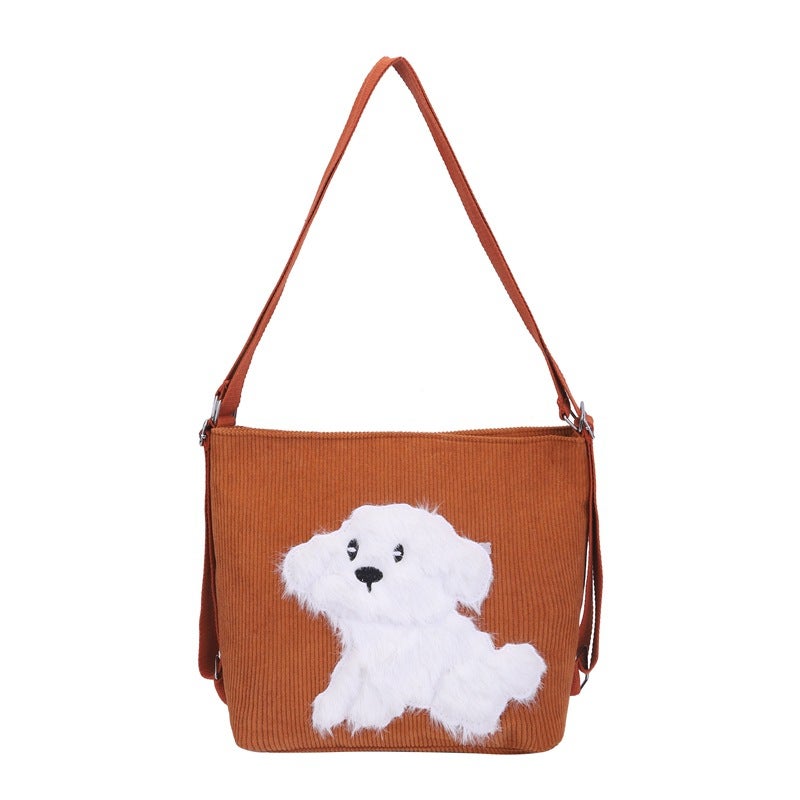 Puppy Shoulder Crossbody Bag New Multi-Functional Large-Capacity Commuter Tote Bag Fashionable Casual Versatile Backpack - Image 1