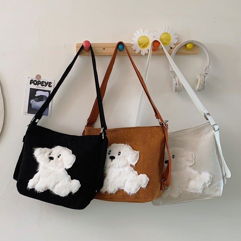 Puppy Shoulder Crossbody Bag New Multi-Functional Large-Capacity Commuter Tote Bag Fashionable Casual Versatile Backpack - Image 3
