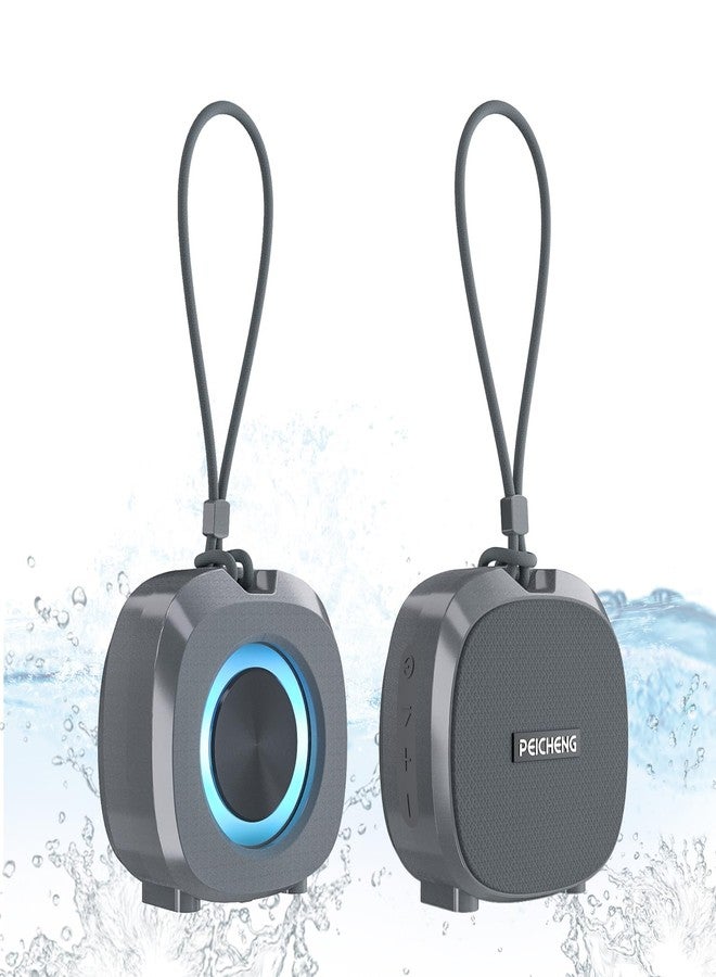 PEICHENG Speaker, Small Portable Bluetooth Wireless IPX5 Waterproof Shower Speaker,Loud Stereo Sound Deep Bass,TWS Paire, RGB Lights,Long Playtime for Outdoor Party, Great Gift,1PC(Gray) - Image 1
