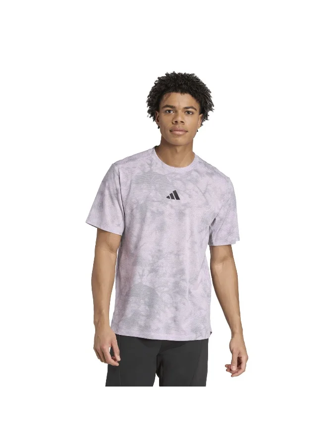 Adidas Power Aop Tee Purple Training T-Shirts For Men XS