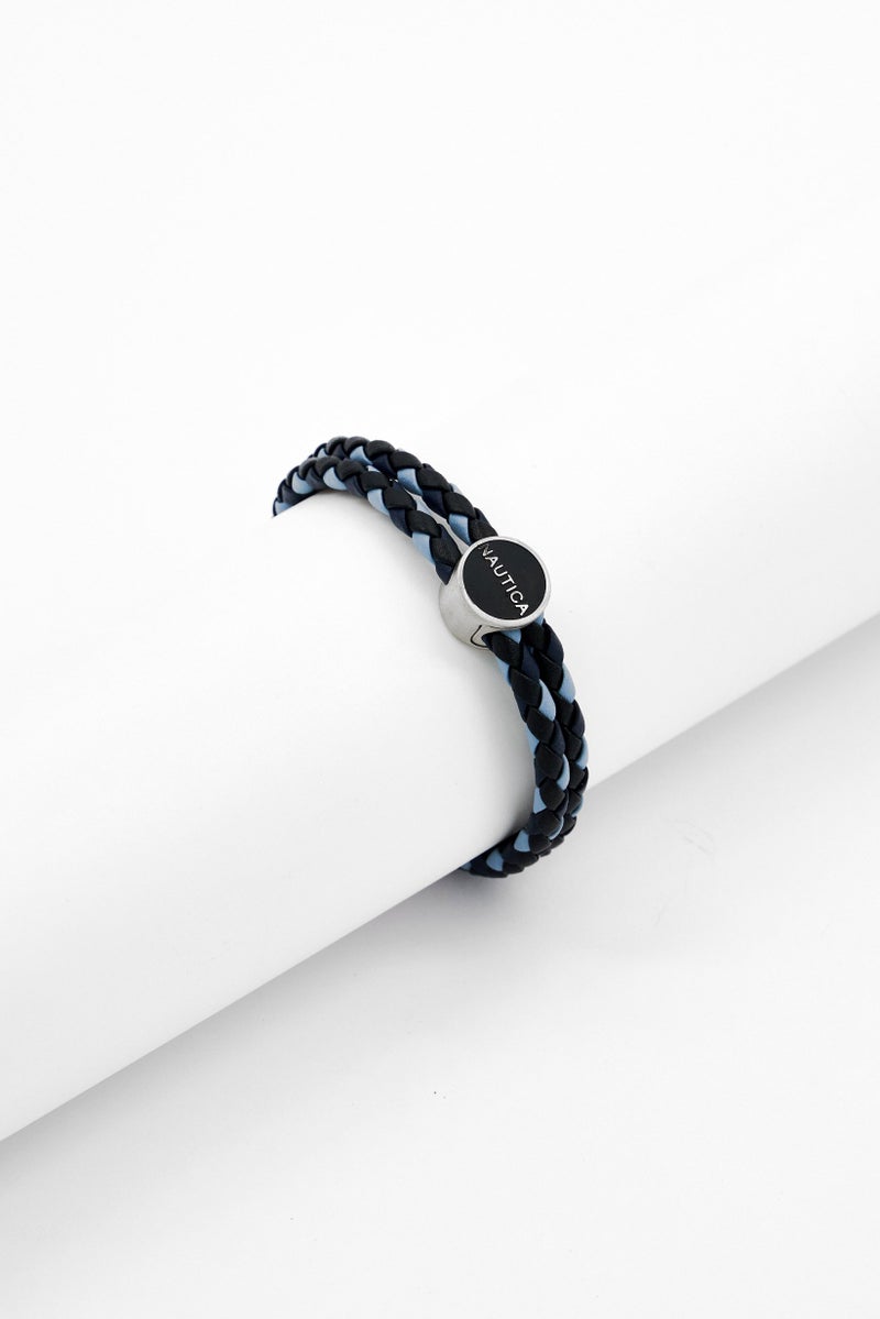 NAUTICA Men Braided Double Strand Bracelet, Multicolor - Image 1