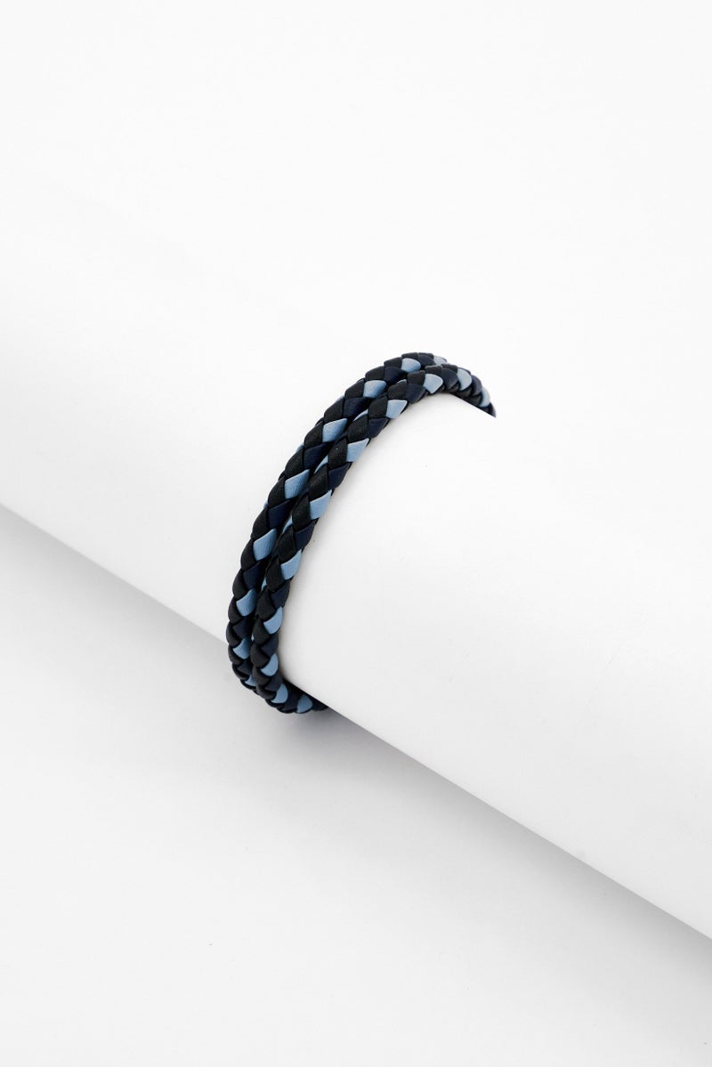 NAUTICA Men Braided Double Strand Bracelet, Multicolor - Image 2