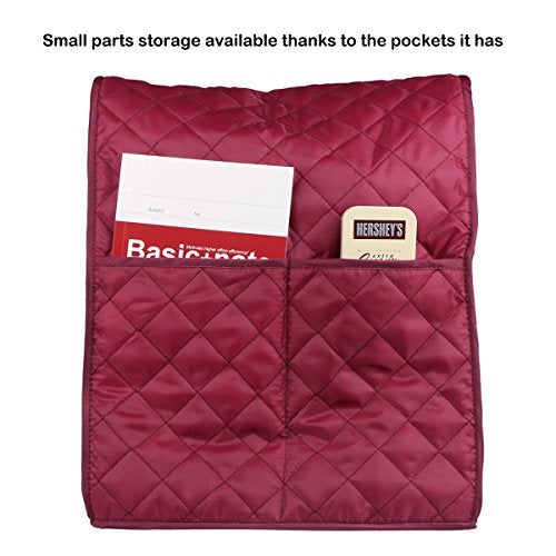 Evermarket Stand Mixer Dust Proof Cover with Pocket and Organizer Bag for Kitchenaid,Sunbeam,Cuisinart,Hamilton Mixer (Red) - Image 5