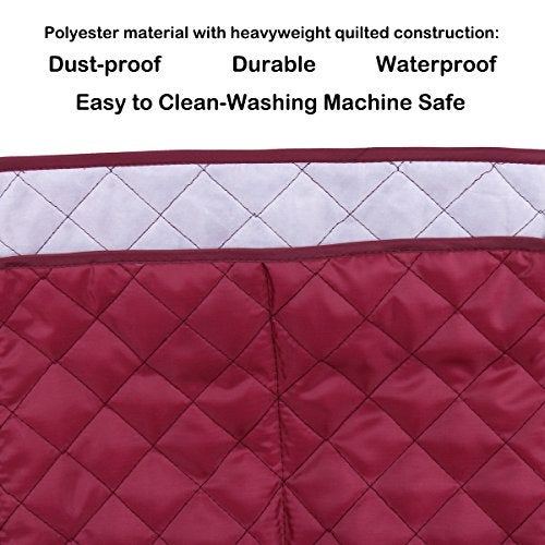 Evermarket Stand Mixer Dust Proof Cover with Pocket and Organizer Bag for Kitchenaid,Sunbeam,Cuisinart,Hamilton Mixer (Red) - Image 4