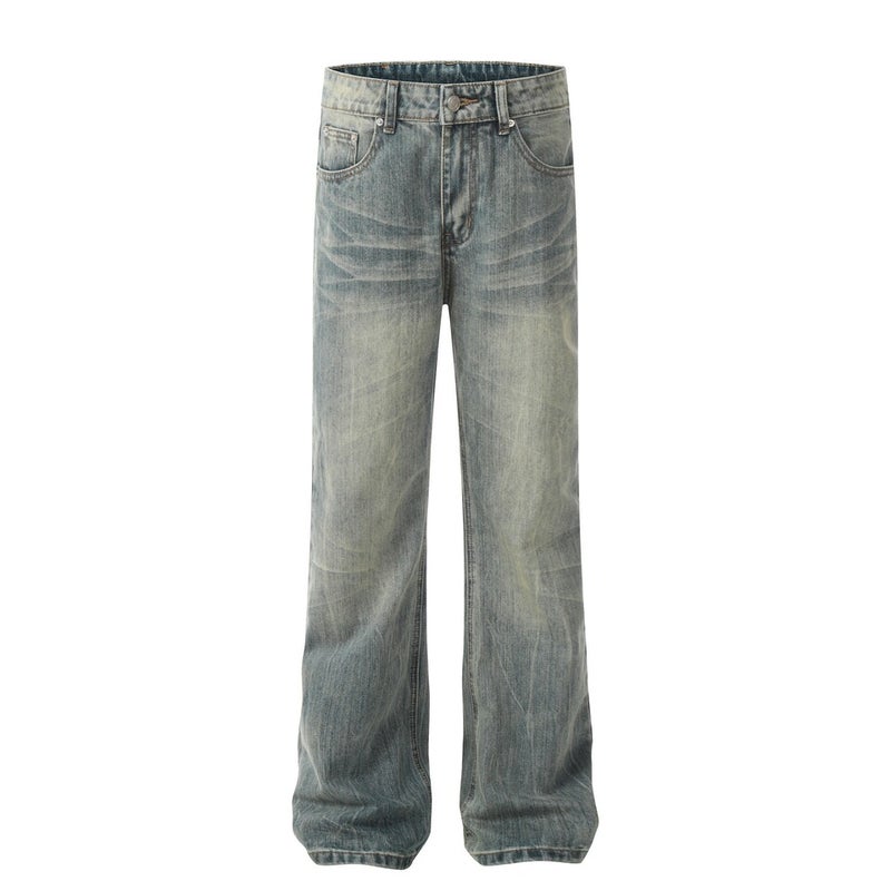 Unisex Classic Denim Jeans Loose Fit Daily Outdoor Wear - Image 1