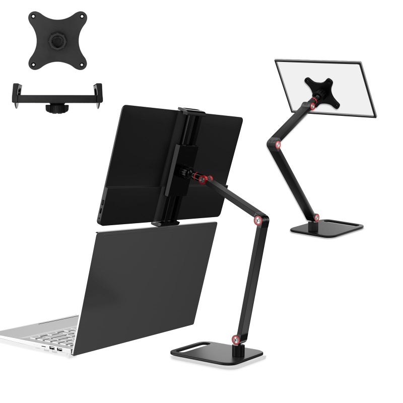 AiFeelife Upgrade Height Portable Monitor Stand for 4173 Inch Screen Tablet Stand Holder for iPadKindle VESA Mount Monitor Stands Universal Expandable Display Base Height Adjustable Up to 165