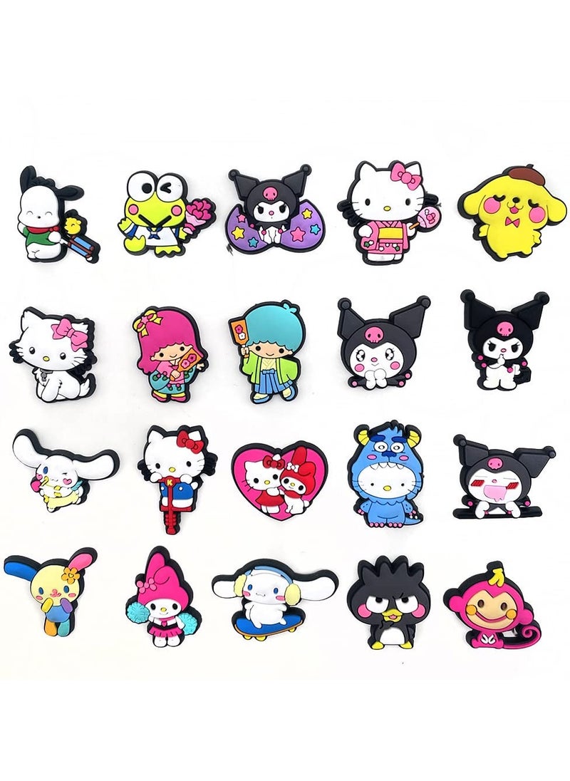 Excefore Crocs Shoe Decoration Charms 20 Pcs Cartoon lovely Charms Shoes Charm for Crocs Hole Hole Shoe for Kids Boys Girls Man Woman Party Favor  - Image 1