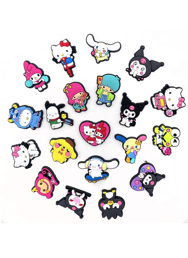 Excefore Crocs Shoe Decoration Charms 20 Pcs Cartoon lovely Charms Shoes Charm for Crocs Hole Hole Shoe for Kids Boys Girls Man Woman Party Favor  - Image 4