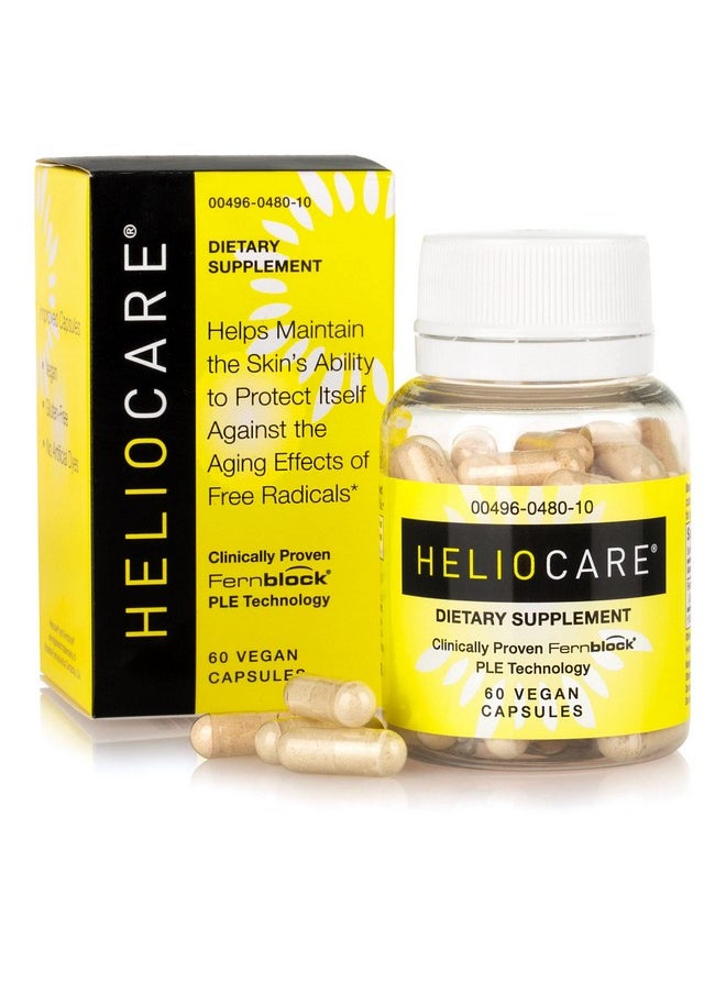 Heliocare - Skin Care Dietary Supplement: 240Mg Polypodium Leucotomos Extract Pills Antioxidant Rich Formula With Fernblock And Ple Technology 60 Veggie Capsules - Image 1