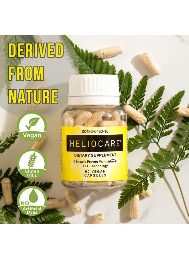 Heliocare - Skin Care Dietary Supplement: 240Mg Polypodium Leucotomos Extract Pills Antioxidant Rich Formula With Fernblock And Ple Technology 60 Veggie Capsules - Image 1