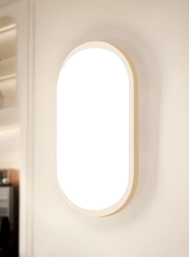 YATAI LIGHTING YATAI Modern Minimalist LED Wall Light, 20W, Oval Design, 4000K Warm White for Indoor & Outdoor Spaces,,Ideal for Bedroom,Dining room and hall and Bedside - Image 1