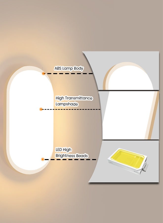 YATAI LIGHTING YATAI Modern Minimalist LED Wall Light, 20W, Oval Design, 4000K Warm White for Indoor & Outdoor Spaces,,Ideal for Bedroom,Dining room and hall and Bedside - Image 4