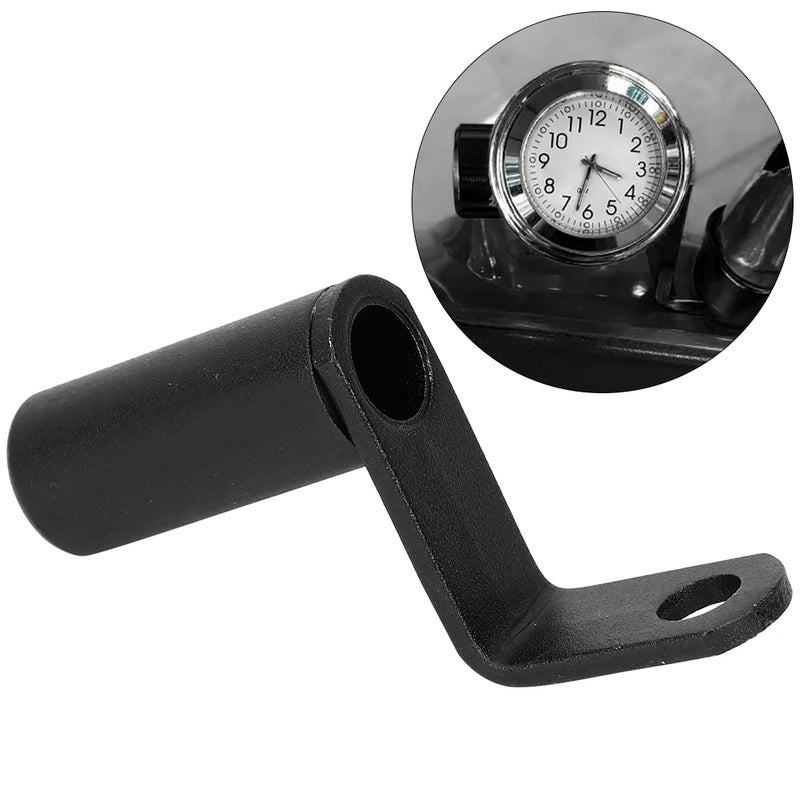 Motorcycle Mirror Bracket Side Rearview Mirror Holder Mount Clamp Bar Phone Holder Black - Image 2