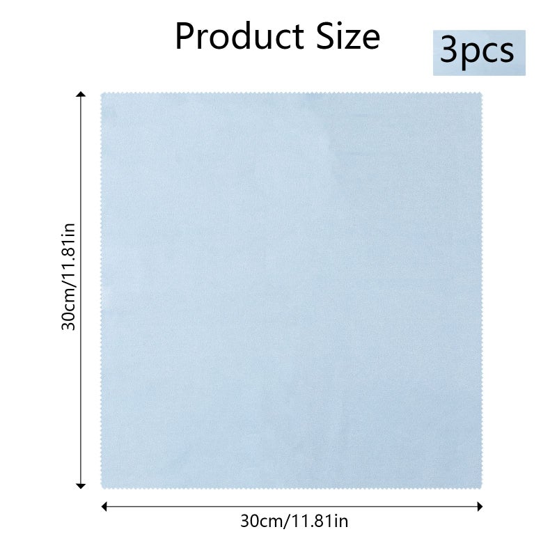 Sliverdew 3 Pcs Flute Cleaning Cloth Microfiber Clean Cloths Violin Cleaning Cloth Soft Lint Free Guitar Cleaning Cloth for Flute Cello Viola Trumpet Clarinet String Instruments, 11.8x11.8inch - Image 2