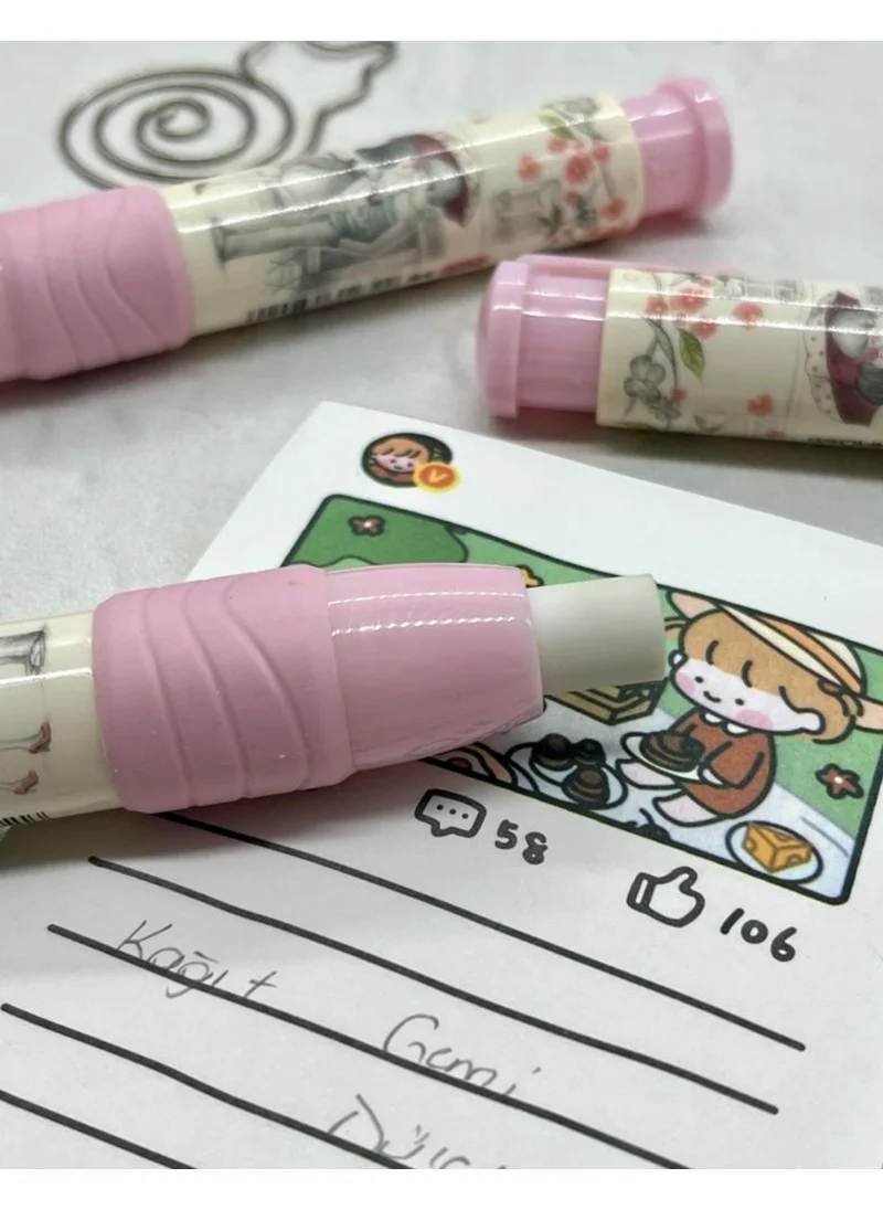 Kağıt Gemi Dükkan Paper Ship Shop Lovely Double Pink Push Eraser