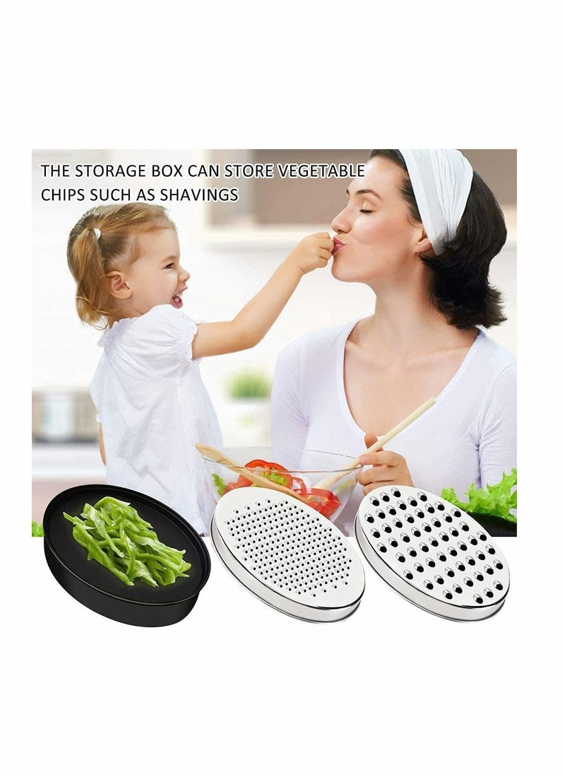 Y&D Cheese Grater Lemon Zester with Food Storage Container and Lid Vegetable Chopper Grinder Perfect for Hard Parmesan or Soft Cheddar Family Daily Ginger Vegetables Box  - Image 5