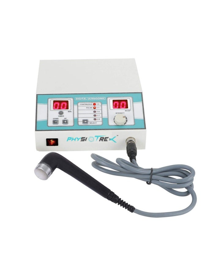 PHYSIOTREX Physiotherapy Equipments Shoulder, Back, Neck Electrotherapy Machines Digital Ultrasonic/Ultrasound 1 Mhz Machine with Timer Massager 1 Year Warranty, Off White - Image 4