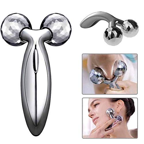 Bhavyam 3d manual roller face body massager skin lifting wrinkle remover for women double chin reducer skin tightening faces lifting roller faces care jawline shaper rollers toner(1pcs/small) - Image 4
