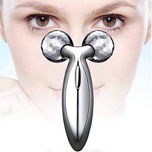 Bhavyam 3d manual roller face body massager skin lifting wrinkle remover for women double chin reducer skin tightening faces lifting roller faces care jawline shaper rollers toner(1pcs/small) - Image 2