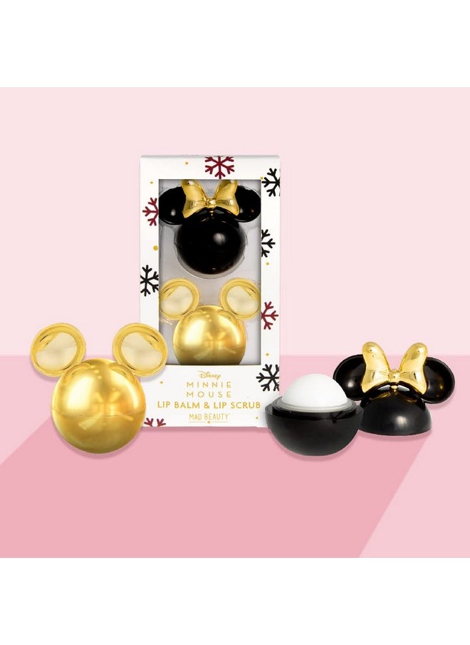 Mad Beauty Minnie Mouse Lip Balm & Lip Scrub Duo Set Vanilla Lip Scrub & Cranberry Lip Balm Smooth & Soothe For Soft Lips Moisturizing Nourishing Lip Kit Great Gift For Disney Fans  - Image 3