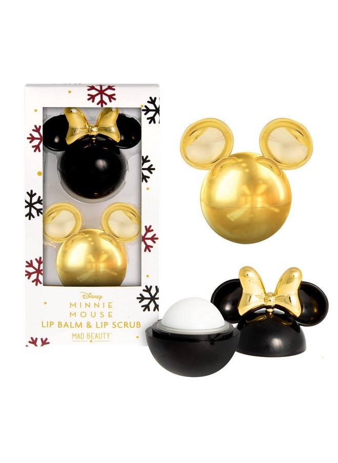 Mad Beauty Minnie Mouse Lip Balm & Lip Scrub Duo Set Vanilla Lip Scrub & Cranberry Lip Balm Smooth & Soothe For Soft Lips Moisturizing Nourishing Lip Kit Great Gift For Disney Fans  - Image 2