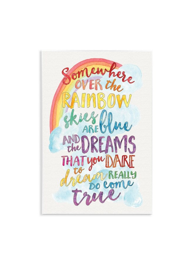Stupell Industries Somewhere Rainbow, Design by Erica Billups Wall Art, 13x19, Multicolor - Image 1