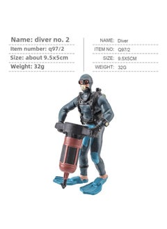Simulation Of Whale Sharks, Tiger Sharks, Blue Whales, Marine Life Models, Deep-sea Prehistoric Ancient Duns, Trilobites, Animal Models-Color:Q97-2 Diver No. 2 32g