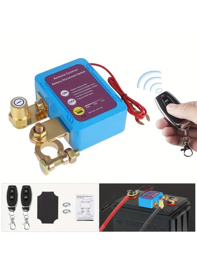 Digital Display 12V 240A Remote Battery Disconnect Switch Anti Theft Battery Kill Switch - Image 2